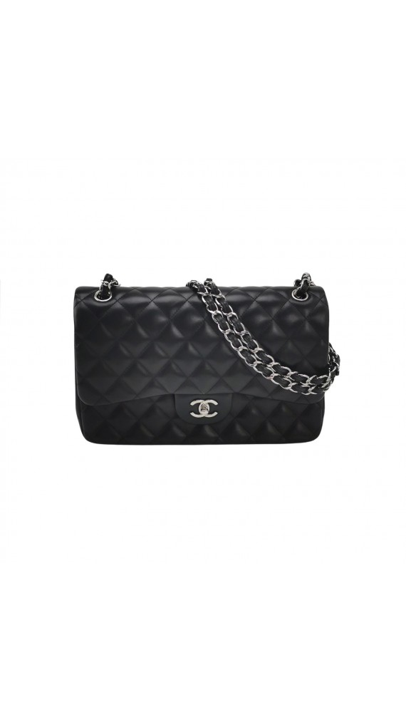 Chanel Classic Double Flap Bag Size Jumbo m. SHW