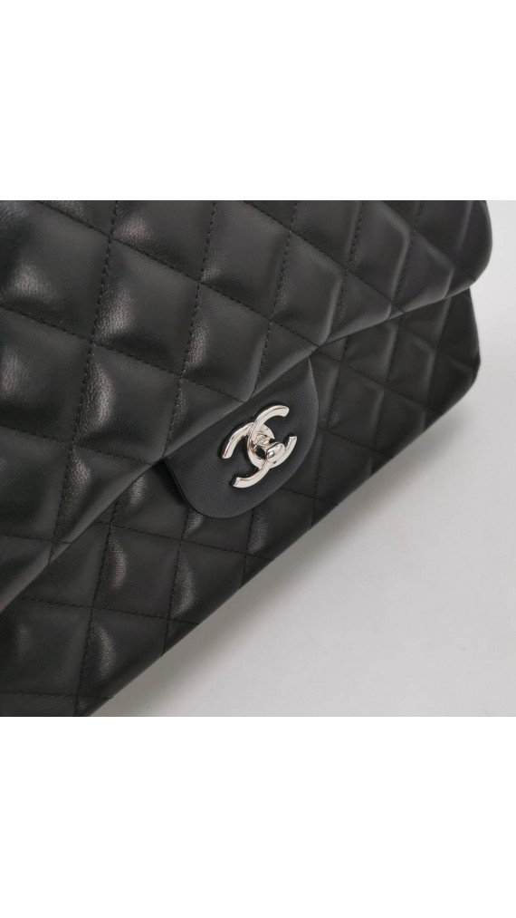 Chanel Classic Double Flap Bag Size Jumbo m. SHW