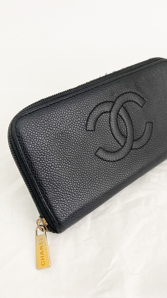 Chanel Lommebok i Caviarskinn