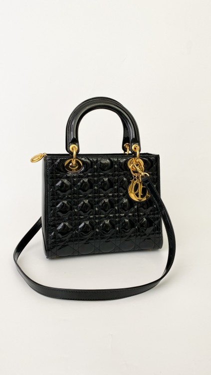 Lady Dior Medium i Patent