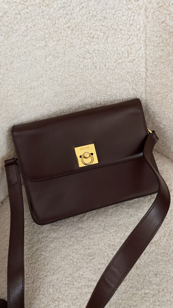 Vintage Celine Box Shoulder Bag