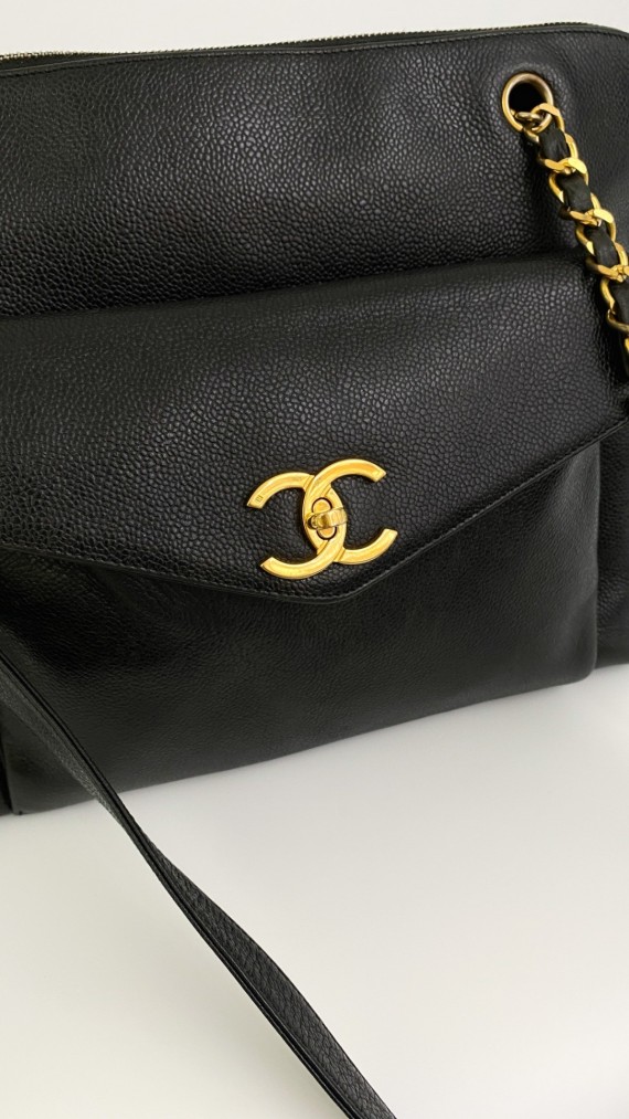 Chanel Caviar CC Tote Bag