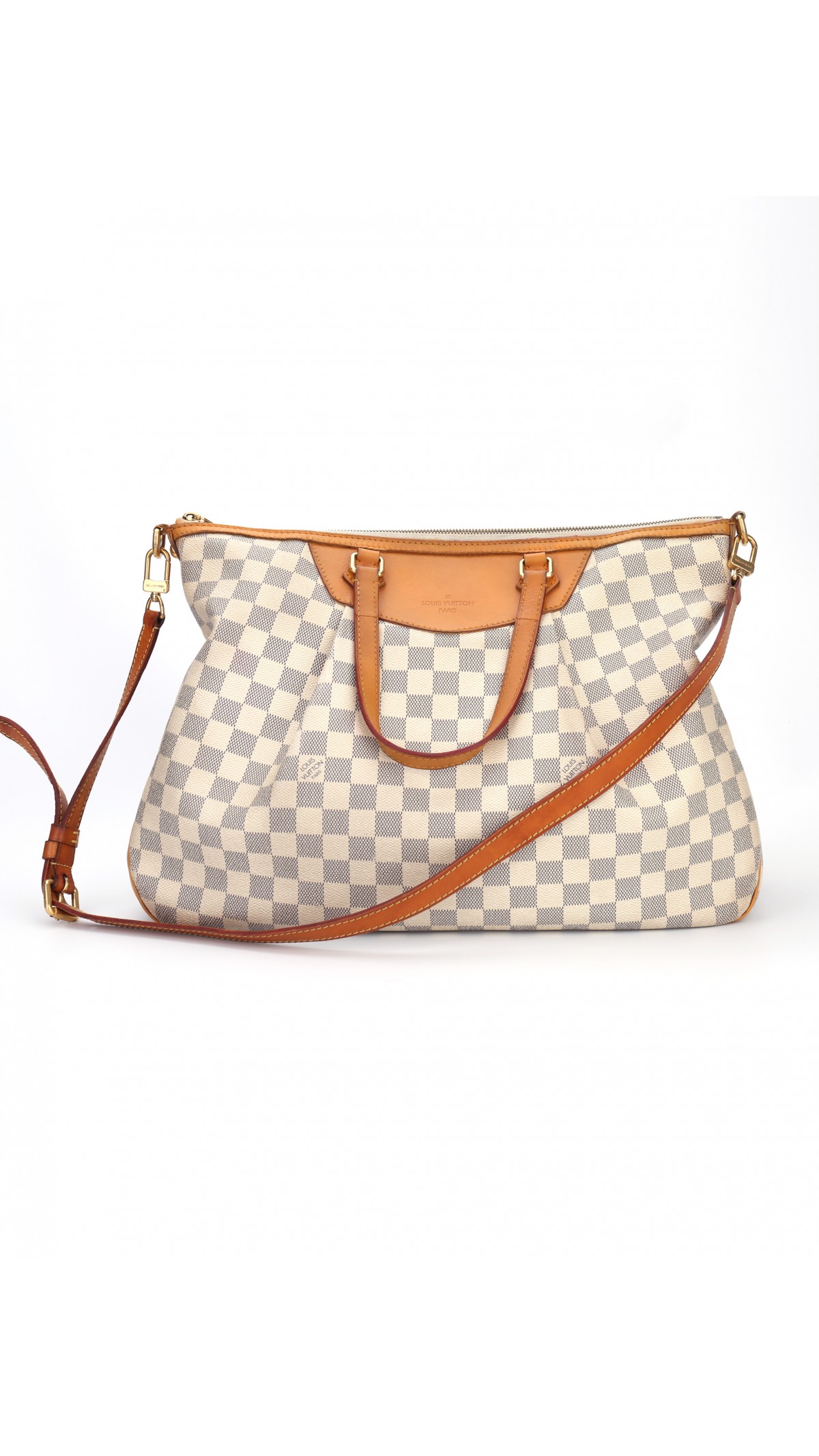 Louis Vuitton Siracusa GM Damier Azur Shoulder Handbag