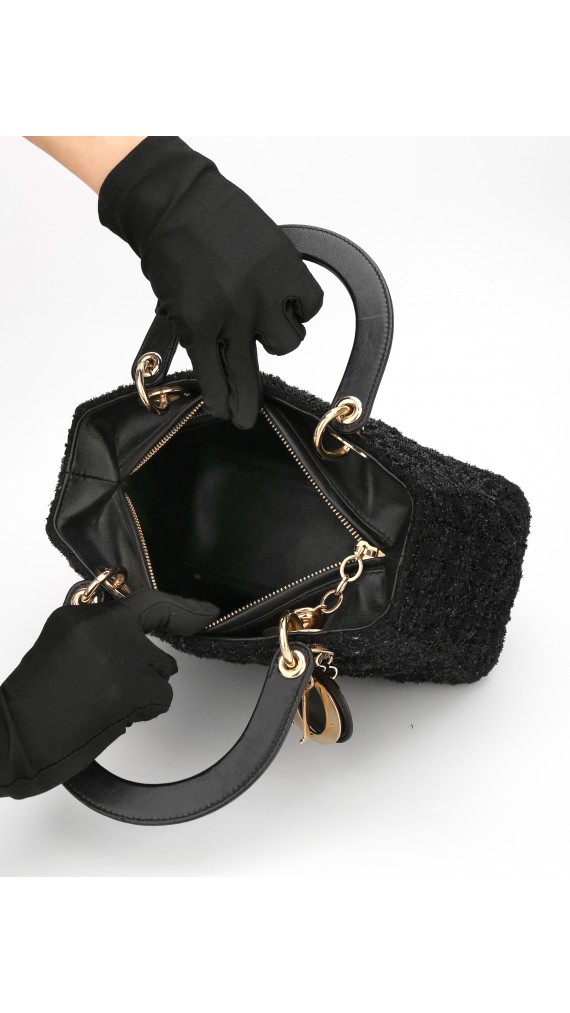Lady Dior Tweed Medium Shoulder Bag