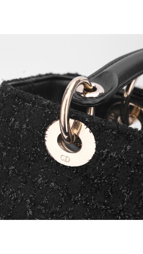 Lady Dior Tweed Medium Shoulder Bag