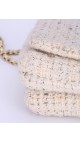 Chanel Wood Handle Tweed Bag