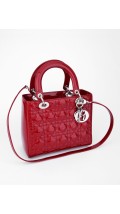 Lady Dior Patent Shoulder Bag Medium