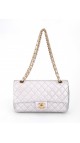 Chanel Metallic Silver Double Flap Bag