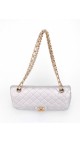 Chanel Metallic Silver Double Flap Bag