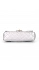 Chanel Metallic Silver Double Flap Bag