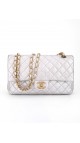 Chanel Metallic Silver Double Flap Bag