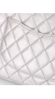 Chanel Metallic Silver Double Flap Bag