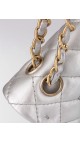 Chanel Metallic Silver Double Flap Bag