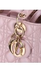 Lady Dior Medium Metallic Pink Shoulder Bag