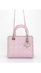 Lady Dior Medium Metallic Pink Shoulder Bag