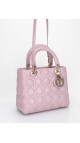 Lady Dior Medium Metallic Pink Shoulder Bag