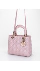 Lady Dior Medium Metallic Pink Shoulder Bag