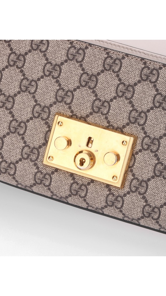 Gucci Pearl Studded Padlock Shoulder Bag