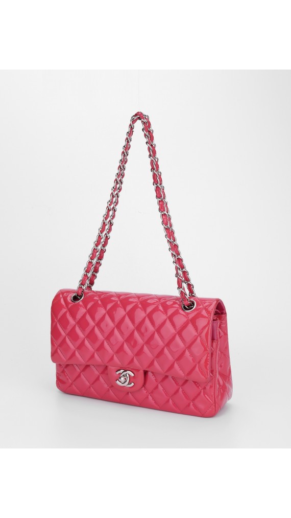 Chanel Classic Double Flap Bag Medium i Patent Leather