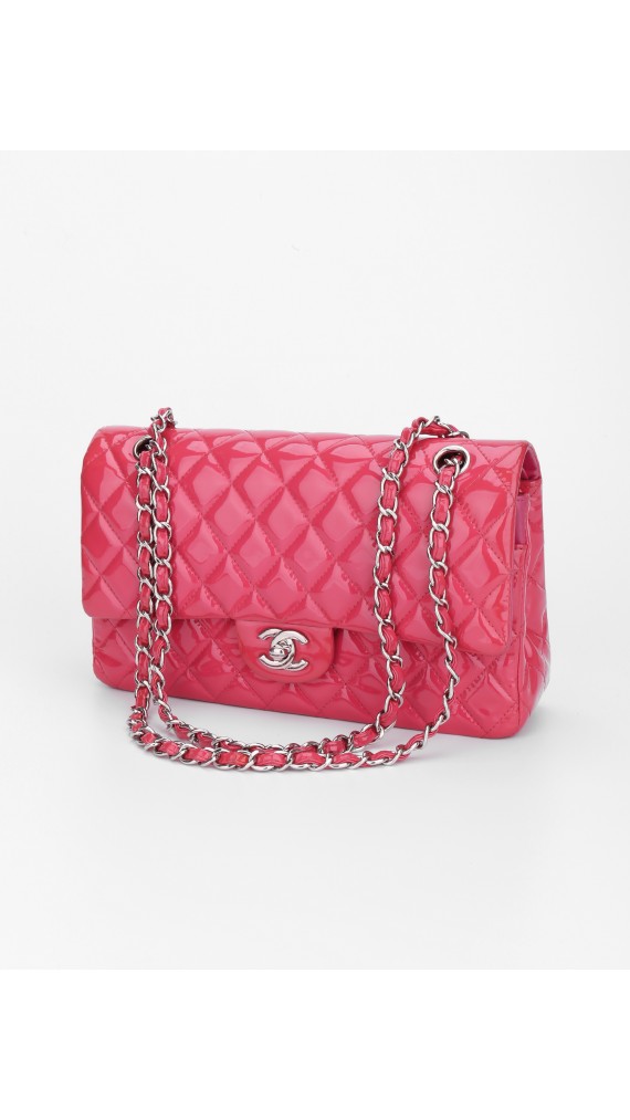 Chanel Classic Double Flap Bag Medium i Patent Leather