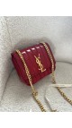 YSL Vicky small quilted patent-leather shoulder bag