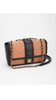 Chanel Quilted Medium Flap Beige and Black