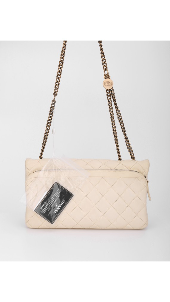 Chanel Single Flap Beige