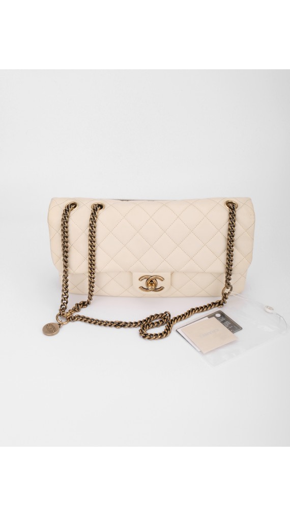 Chanel Single Flap Beige