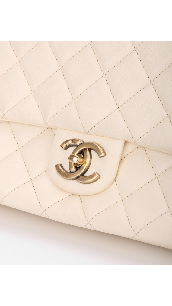 Chanel Single Flap Beige