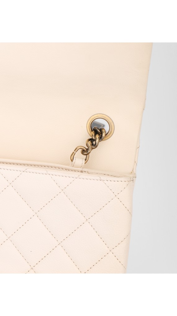 Chanel Single Flap Beige