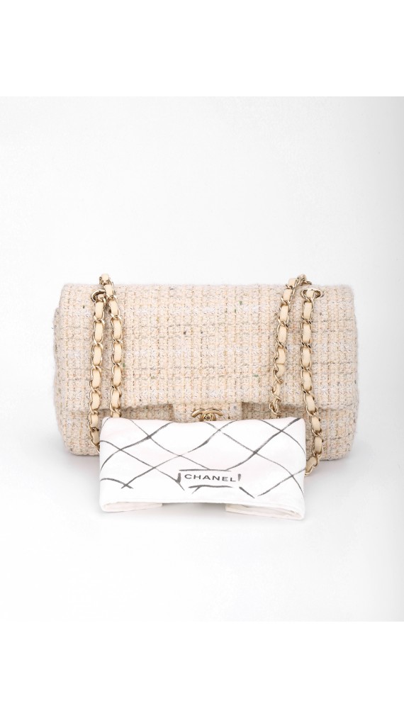 Chanel Classic Double Flap Tweed Bag