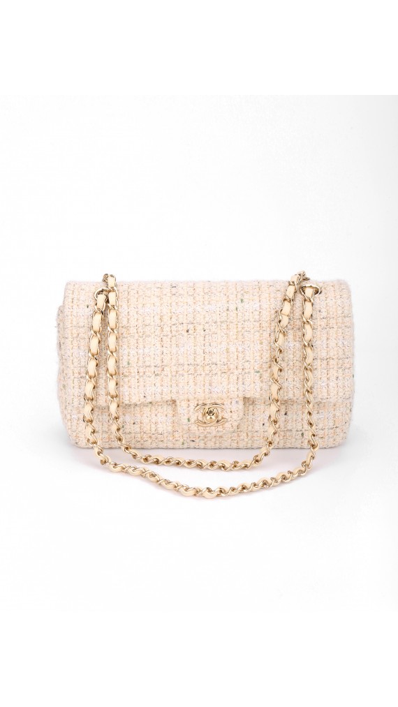 Chanel Classic Double Flap Tweed Bag