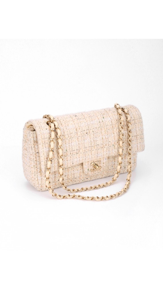 Chanel Classic Double Flap Tweed Bag