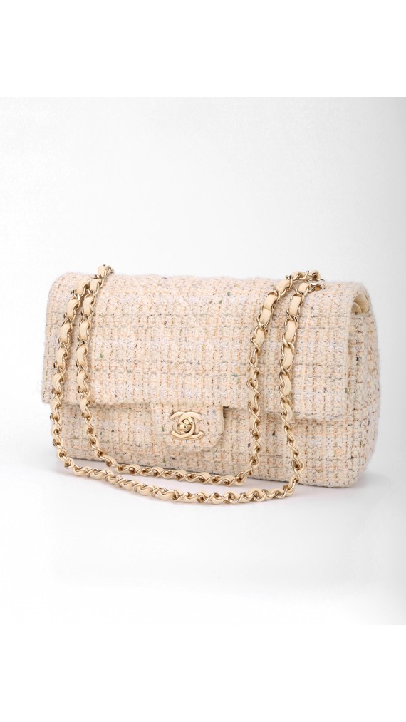 Chanel Classic Double Flap Tweed Bag