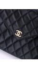 Vintage Chanel Soft Shoulder Bag CC Mørkeblå