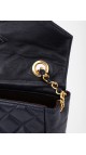 Vintage Chanel Soft Shoulder Bag CC Mørkeblå