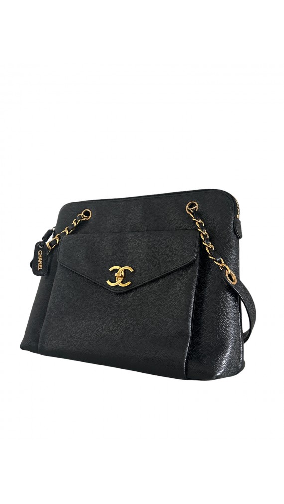 Vintage Chanel Tote Bag Caviar Leather