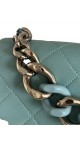 Chanel Flap Bag with large bi color chain