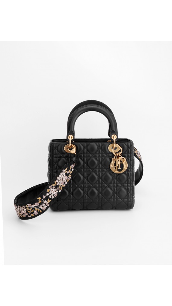 Lady Dior Size Medium Shoulder Bag