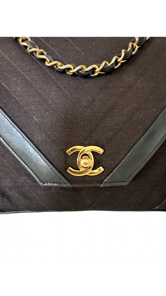 Chanel Chevron Single Flap Shoulder Bag