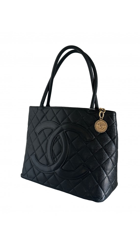 Chanel Caviar Hilton Tote Shoulder Bag