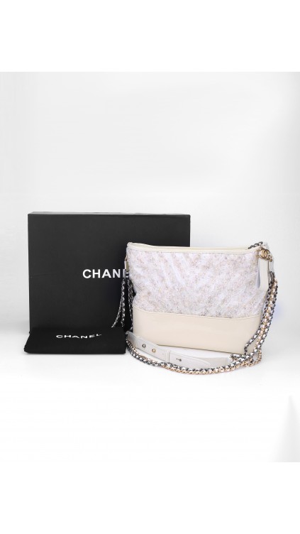 Chanel Transparent PVC And Tweed Medium Gabrielle Bag