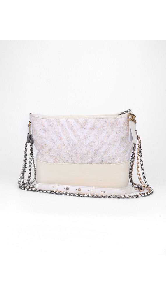 Chanel Transparent PVC And Tweed Medium Gabrielle Bag