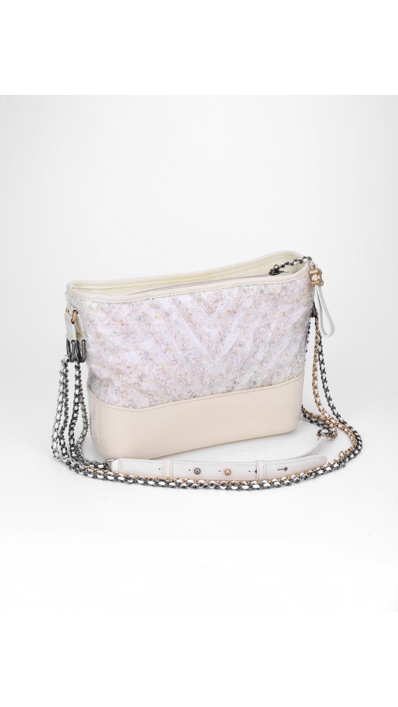 Chanel Transparent PVC And Tweed Medium Gabrielle Bag