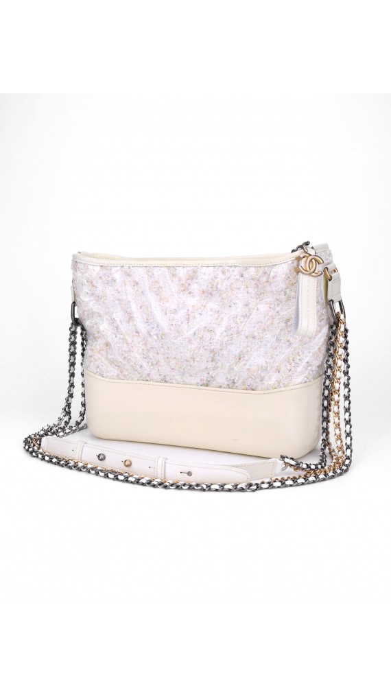 Chanel Transparent PVC And Tweed Medium Gabrielle Bag