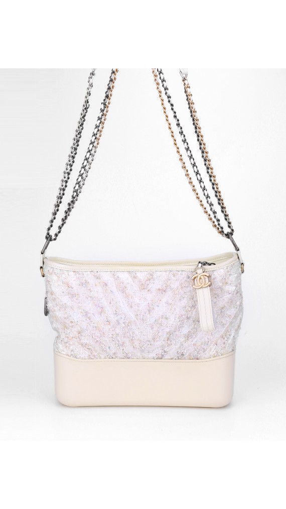 Chanel Transparent PVC And Tweed Medium Gabrielle Bag