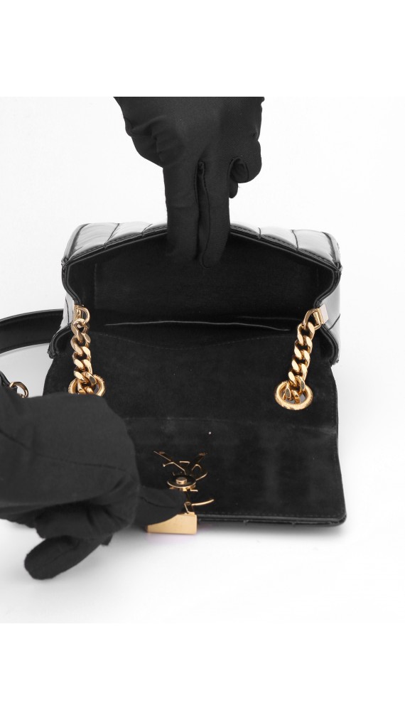 YSL Vicky Patent Crossbody Bag