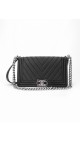 Chanel Chevrron Boy Shoulder Bag Size Medium