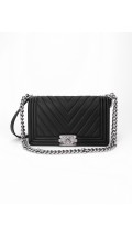 Chanel Chevrron Boy Shoulder Bag Size Medium