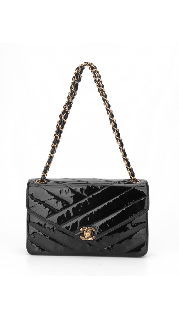 Chanel Single Flap Patent Shoulder Bag